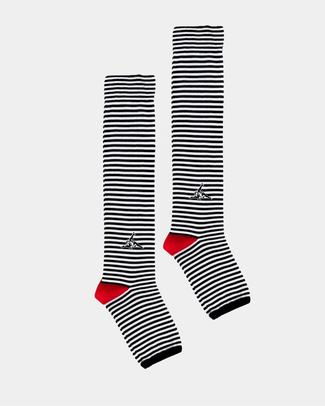 Stripes black&amp;white knee socks